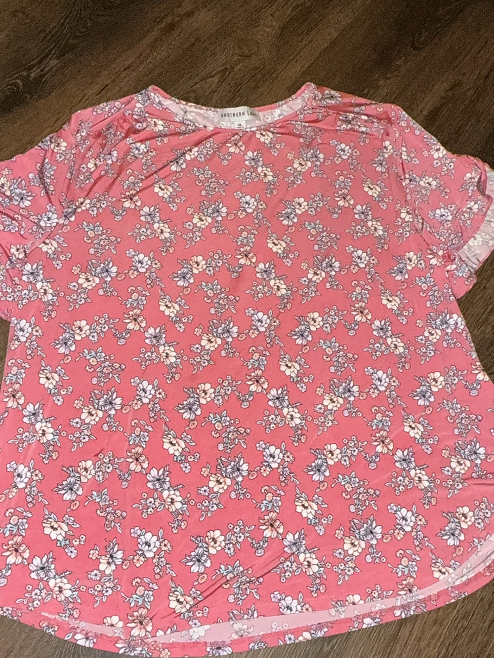 Southern Lady Pink Floral Short-Sleeve Tee